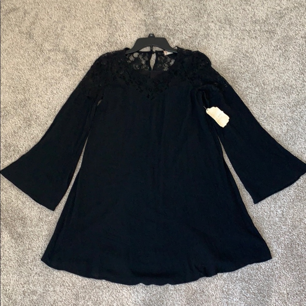 Black Altered Stare flowy dress